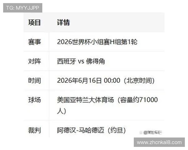 2026年世界杯西班牙对佛得角比赛直播时间安排及在线观看方法